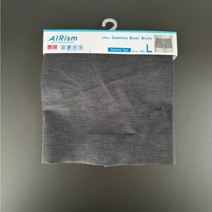UNIQLO AIRism Seamless Boxer Briefs, Black, Large